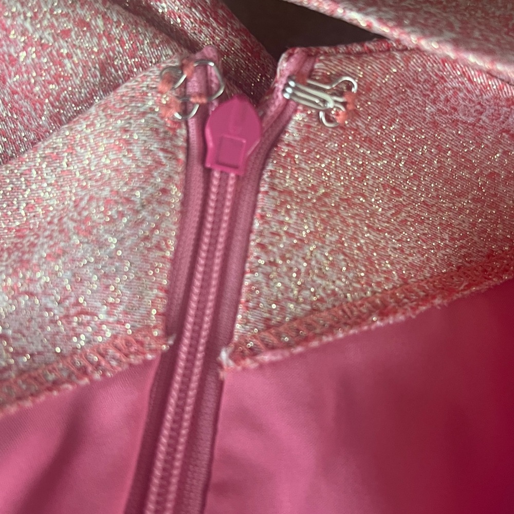 Teri Jon Pink Shimmering One Shoulder Bow Cocktail Dress Size 2 NWT - Picture 10 of 11